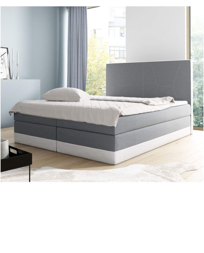 Enzo continental bed 160x200, upholstered, mattress, mattress cover, container - Image 5