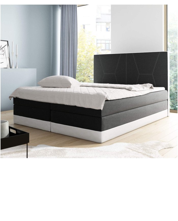 Enzo continental bed 160x200, upholstered, mattress, mattress cover, container - Image 6