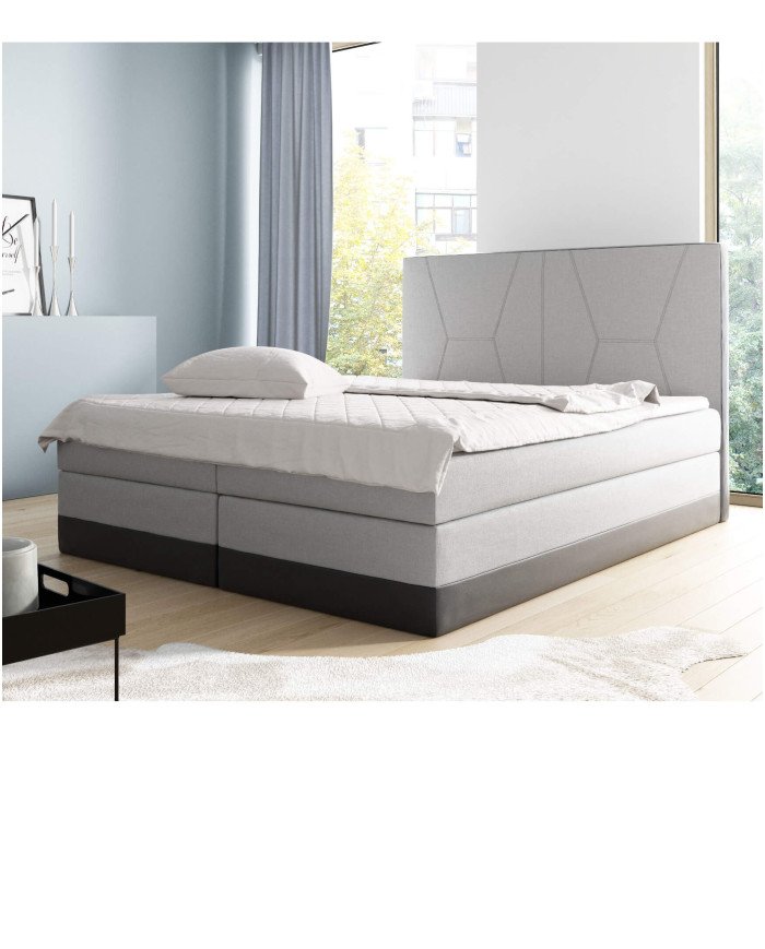 Enzo continental bed 160x200, upholstered, mattress, mattress cover, container