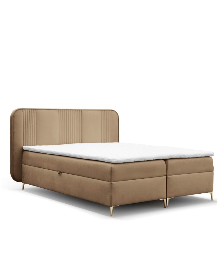 Fandy continental bed 140x200, upholstered, mattresses, mattress topper, container - Image 2