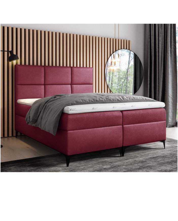 "Fava" continental bed 120x200, upholstered, mattress, mattress cover, container - Image 4