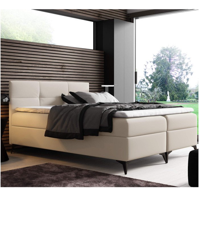 Figaro continental bed 200x200, upholstered, mattress, mattress cover, container - Image 2