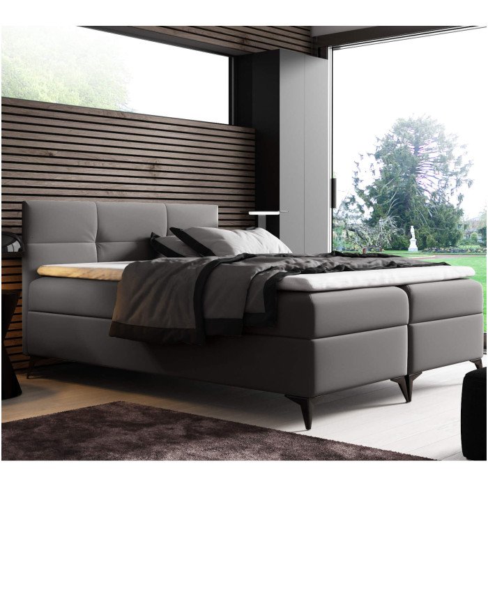 Figaro continental bed 200x200, upholstered, mattress, mattress cover, container - Image 4