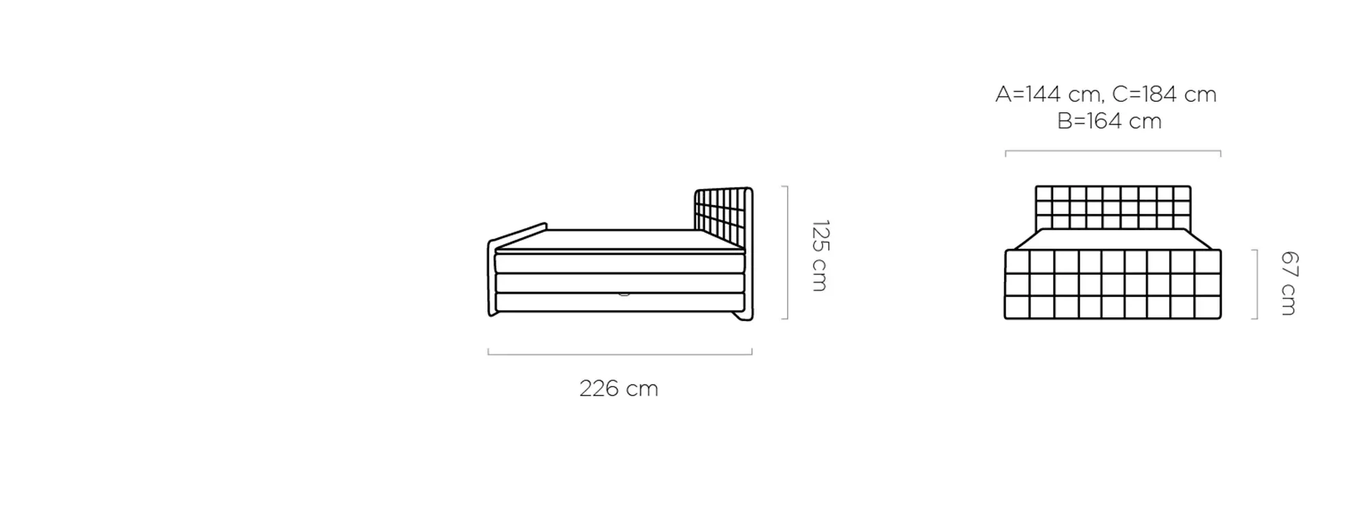 Continental bed with cover 160x200 Gr1 - Image 7