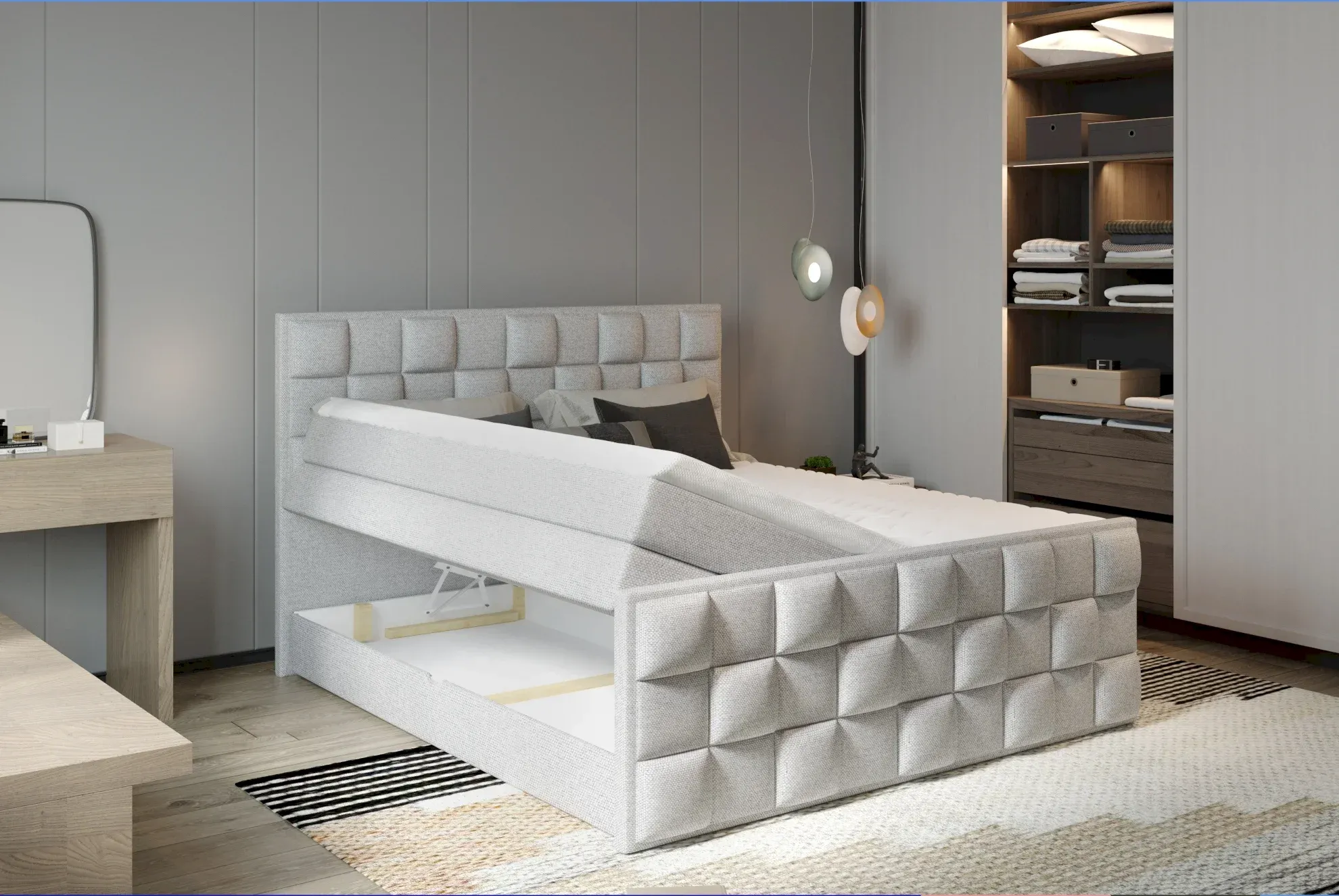 Continental bed with cover 180x200 Gr1 - Image 6