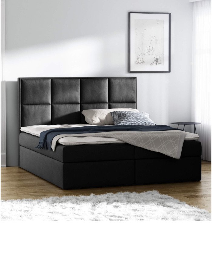 Galaxy continental bed 140x200, upholstered, mattress, mattress cover, container - Image 3