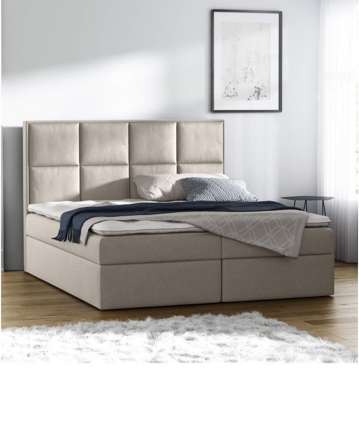 Galaxy continental bed 140x200, upholstered, mattress, mattress cover, container - Image 4