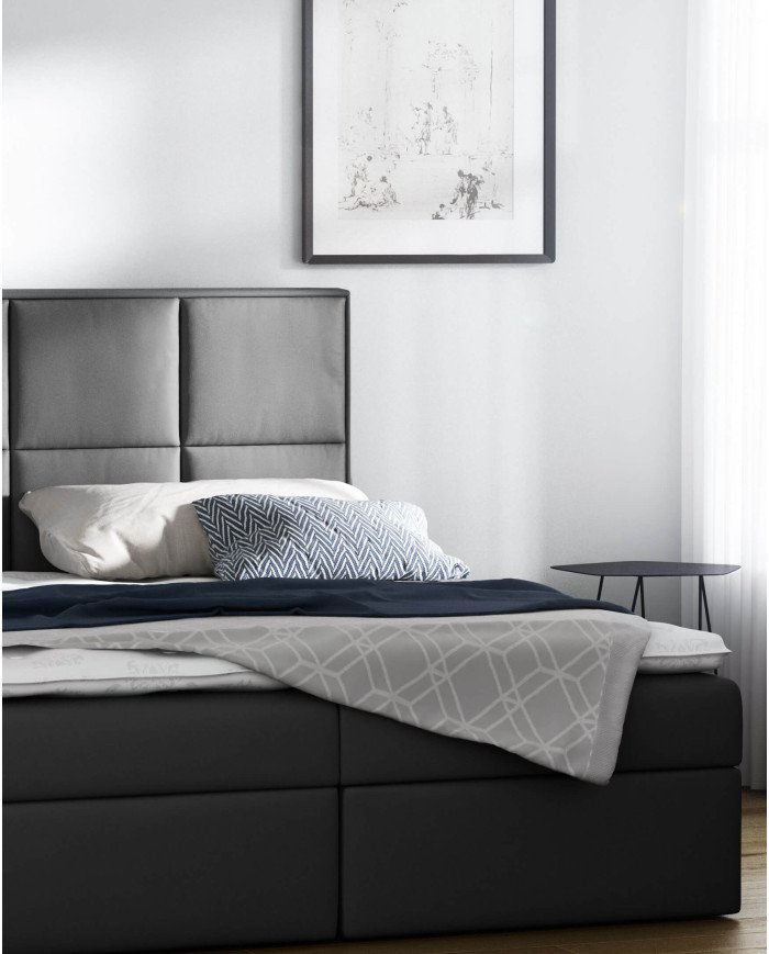 Galaxy continental bed 140x200, upholstered, mattress, mattress cover, container - Image 6