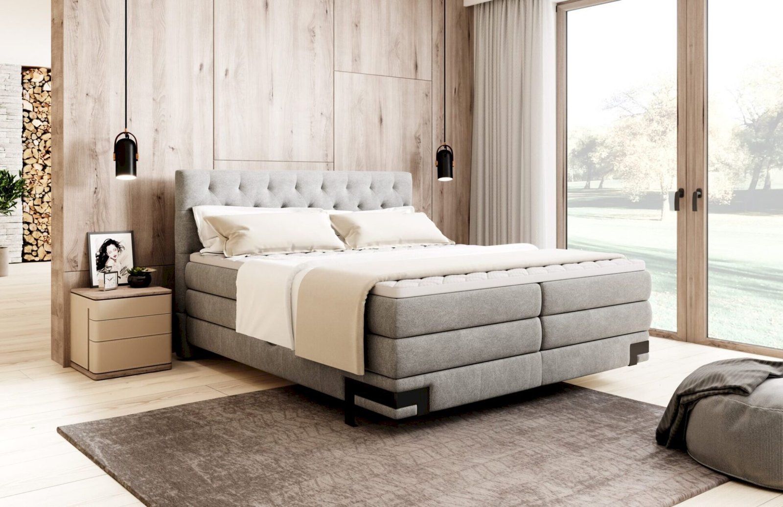 Godin continental bed 160x200 Gr1 - Image 3