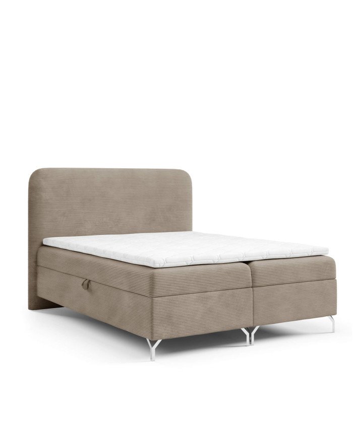 Gomez continental bed 140x200, upholstered, mattresses, mattress with cover, container - Image 2