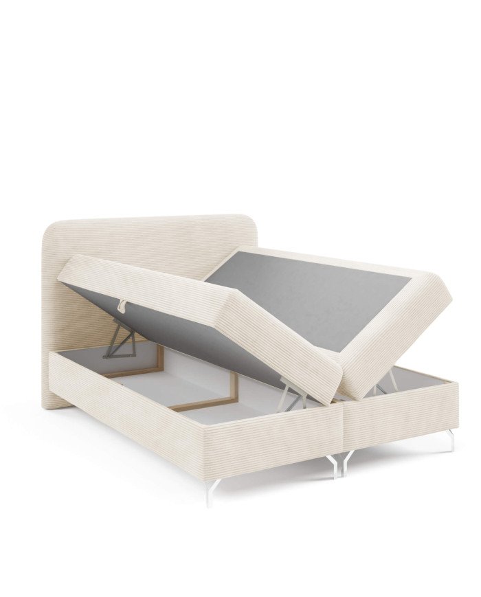 Gomez continental bed 140x200, upholstered, mattresses, mattress with cover, container - Image 5