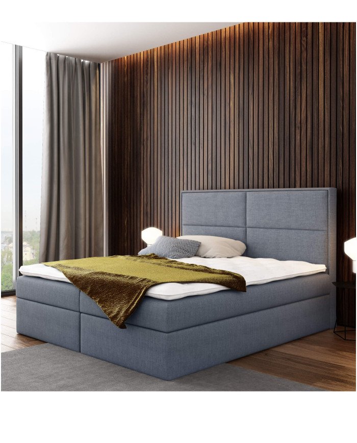 Grand continental bed 140x200, upholstered, mattress, mattress cover, container - Image 2