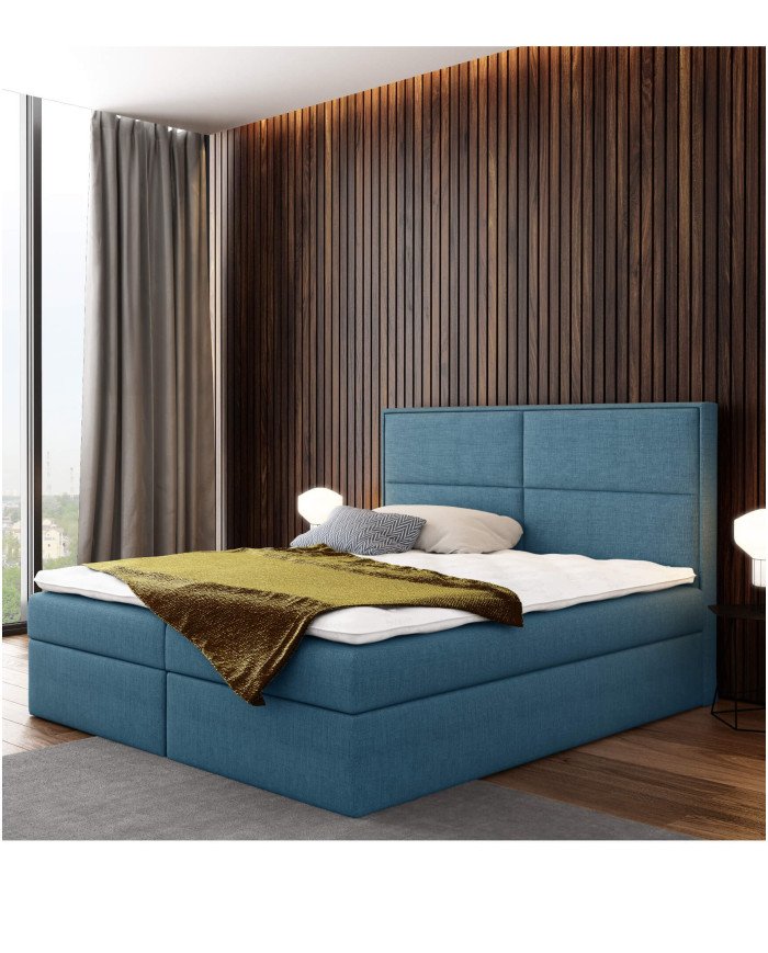 Grand continental bed 140x200, upholstered, mattress, mattress cover, container - Image 3