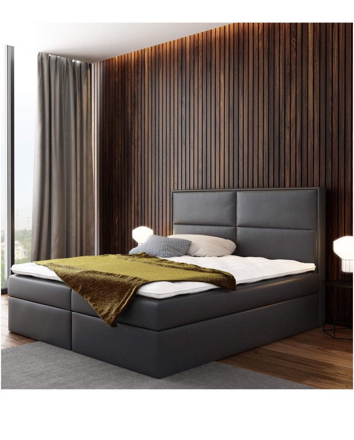 Grand continental bed 140x200, upholstered, mattress, mattress cover, container - Image 6