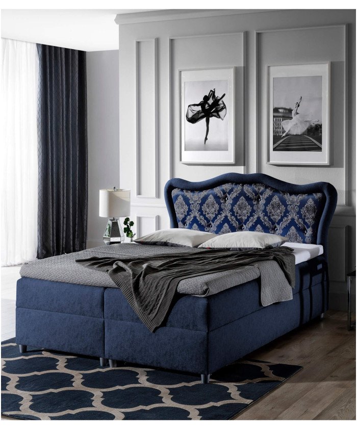 Gusto continental bed 180x200, upholstered, mattress, mattress cover, container - Image 2