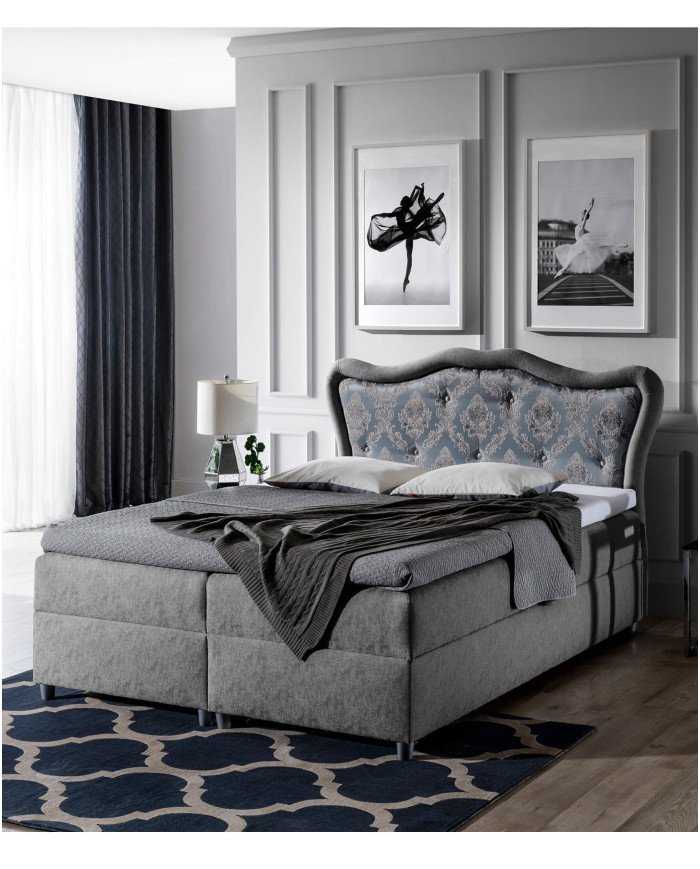 Gusto continental bed 180x200, upholstered, mattress, mattress cover, container