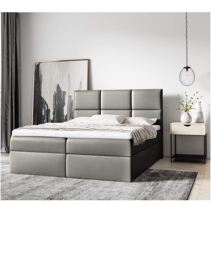 Ginger continental bed 160x200, upholstered, mattress, mattress cover, container - Image 5