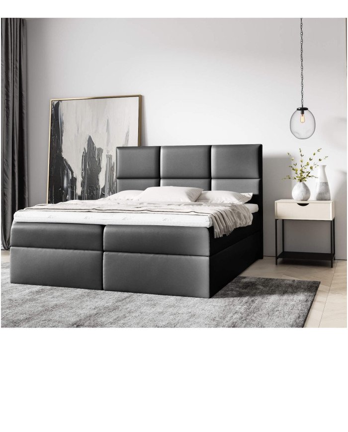 Ginger continental bed 160x200, upholstered, mattress, mattress cover, container