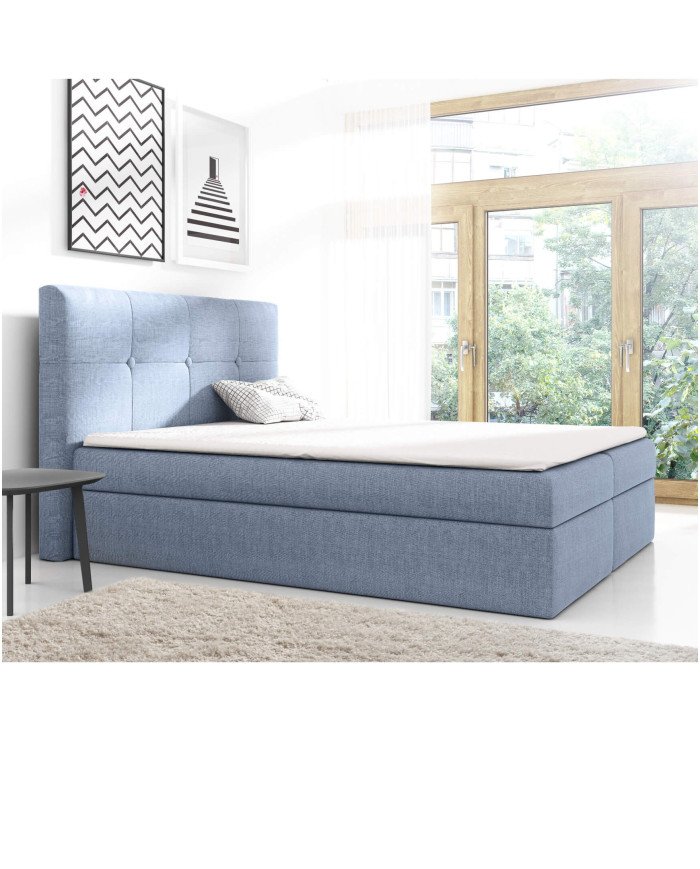 Livorno continental bed 120x200, upholstered, mattress, mattress cover, container - Image 5