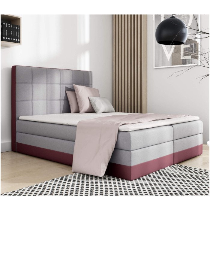 Lorice continental bed 120x200, upholstered, mattress, mattress cover, container - Image 2