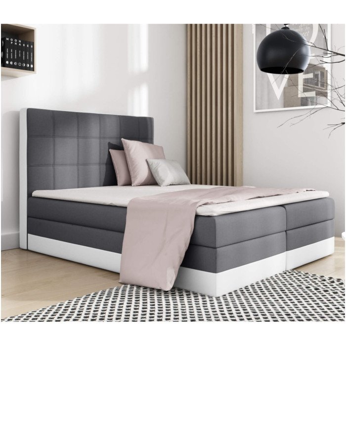 Lorice continental bed 120x200, upholstered, mattress, mattress cover, container - Image 3