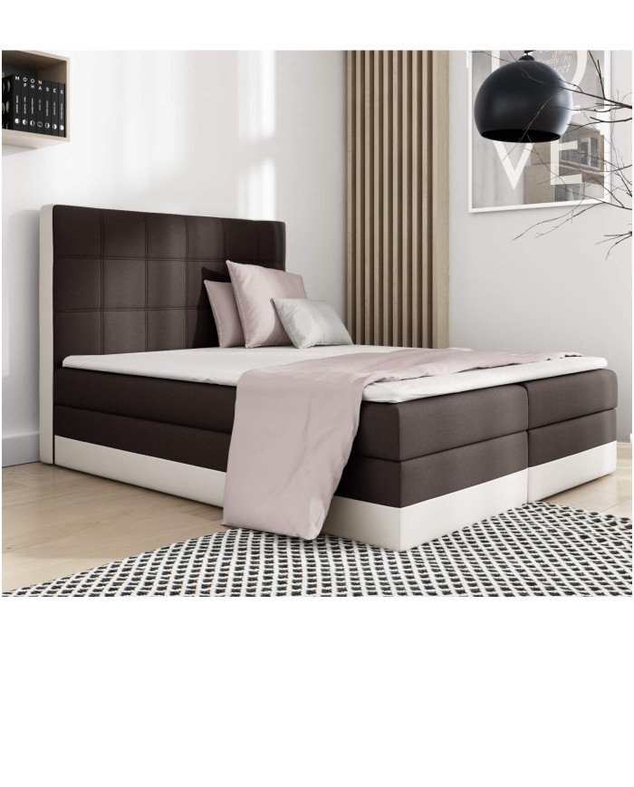 Lorice continental bed 120x200, upholstered, mattress, mattress cover, container - Image 4