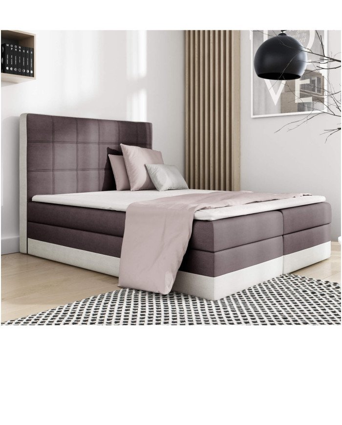 Lorice continental bed 120x200, upholstered, mattress, mattress cover, container - Image 5