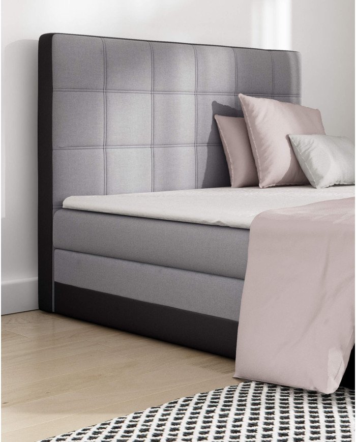 Lorice continental bed 120x200, upholstered, mattress, mattress cover, container - Image 7