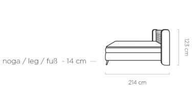 Continental bed Madison 160x200 Gr1 - Image 6