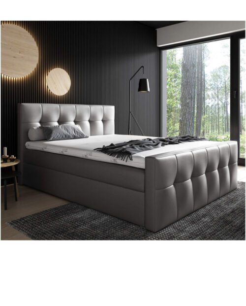 Malibu continental bed 120×200, upholstered, mattress, mattress cover, container