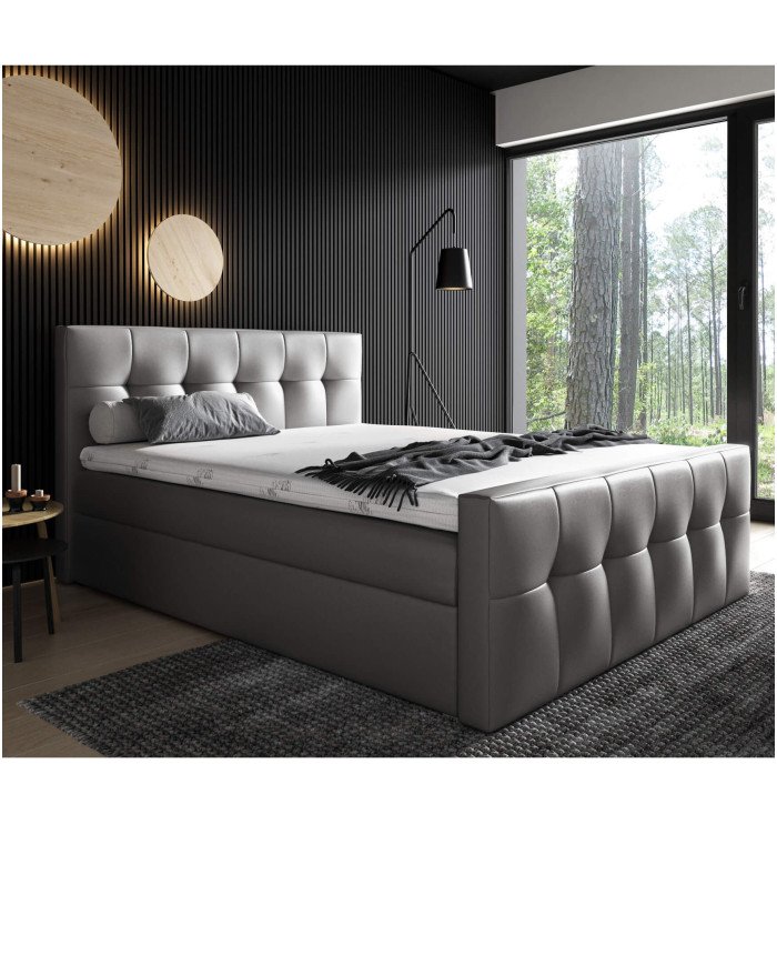 Malibu continental bed 120x200, upholstered, mattress, mattress cover, container