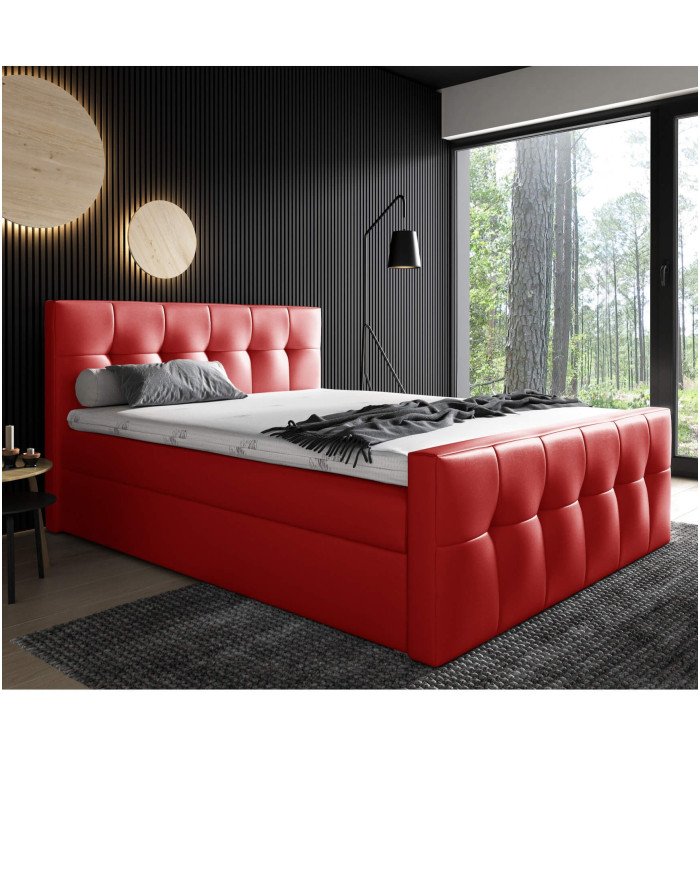 Malibu continental bed 200x200, upholstered, mattress, mattress cover, container - Image 3