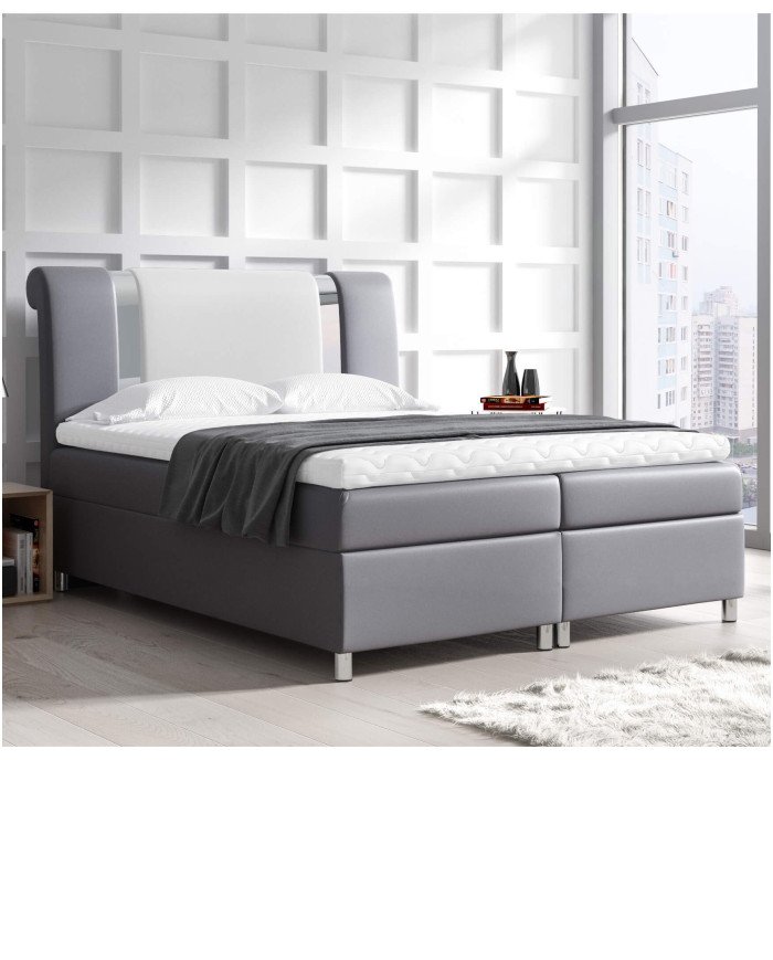 Mars continental bed 200x200, upholstered, mattress, mattress cover, container - Image 2