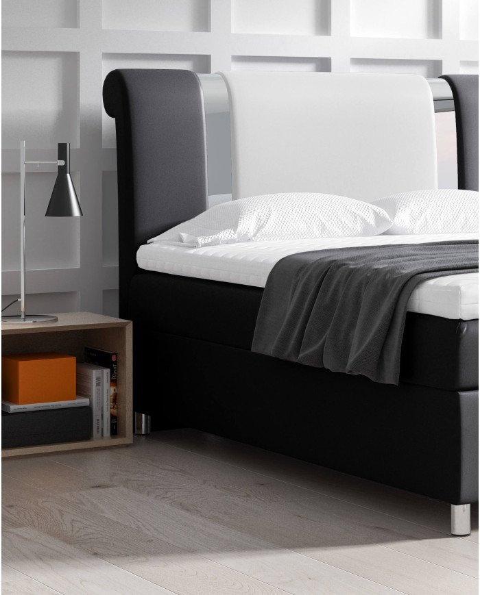 Mars continental bed 200x200, upholstered, mattress, mattress cover, container - Image 4