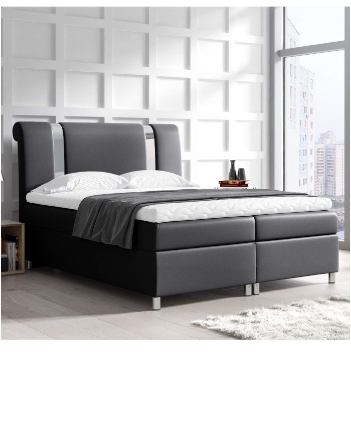 Mars continental bed 200x200, upholstered, mattress, mattress cover, container - Image 5