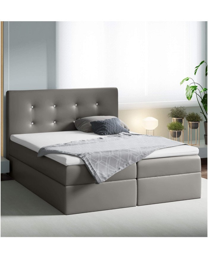 Mezi continental bed 120x200, upholstered, mattresses, mattress with cover, container - Image 2