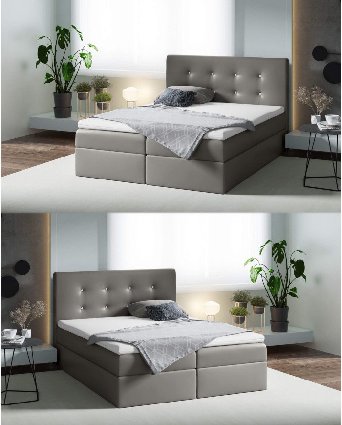 Mezi continental bed 120x200, upholstered, mattresses, mattress with cover, container - Image 6