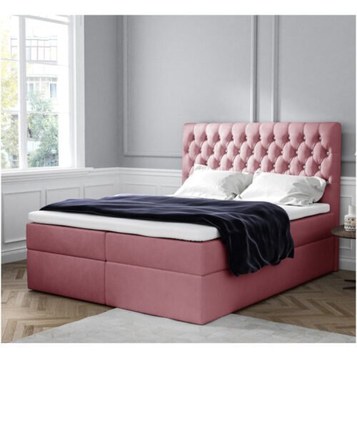 “Monet” continental bed 200×200, upholstered, mattress, mattress cover, container