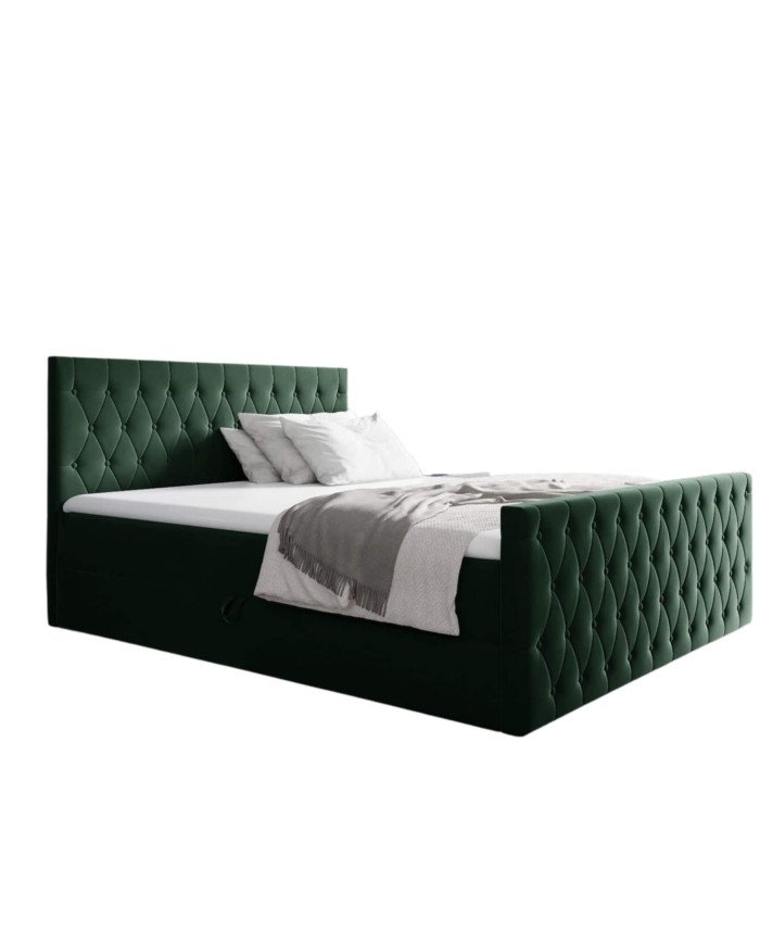 Montana continental bed 120x200, upholstered, mattresses, mattress with cover, container - Image 2