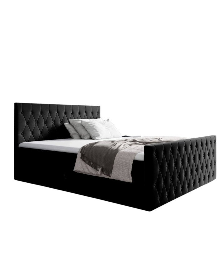 Montana continental bed 140x200, upholstered, mattresses, mattress, mattress cover, container - Image 5