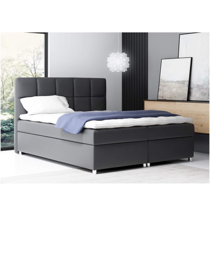 Napoli continental bed 120x200, upholstered, mattress, mattress cover, container - Image 2