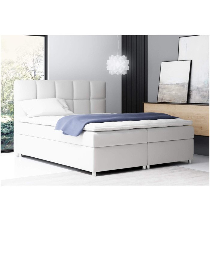 Napoli continental bed 140x200, upholstered, mattress, mattress cover, container