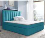 Nero continental bed 200x200, upholstered, mattress, mattress cover, container