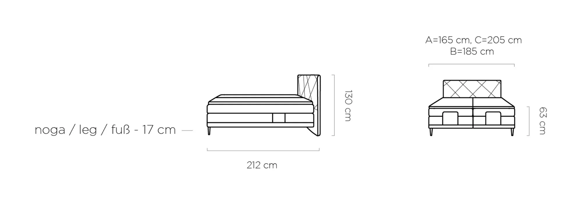 Noel continental bed 160x200 Gr1 - Image 7