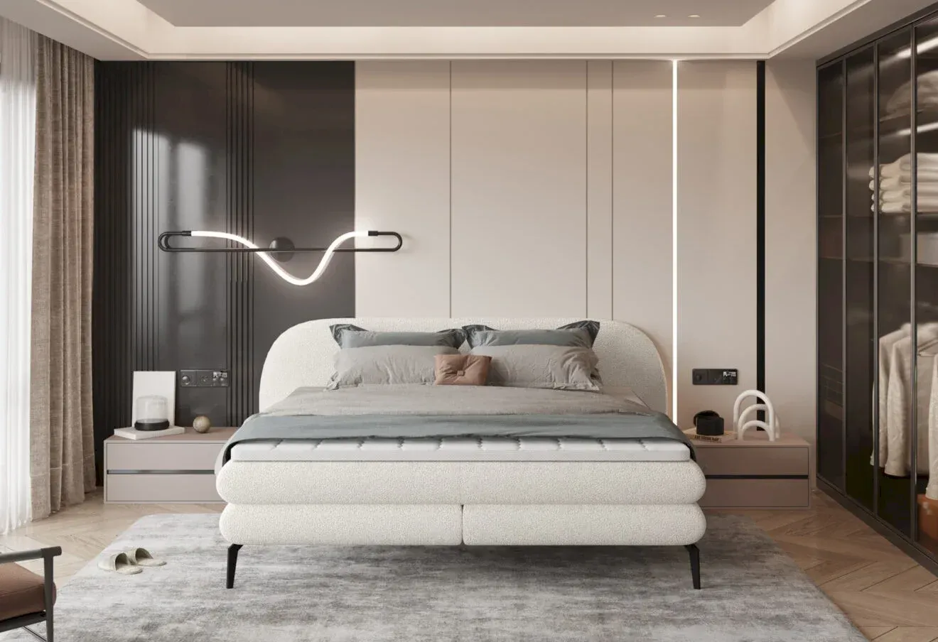 Ovo continental bed 160x200 Gr1 - Image 2