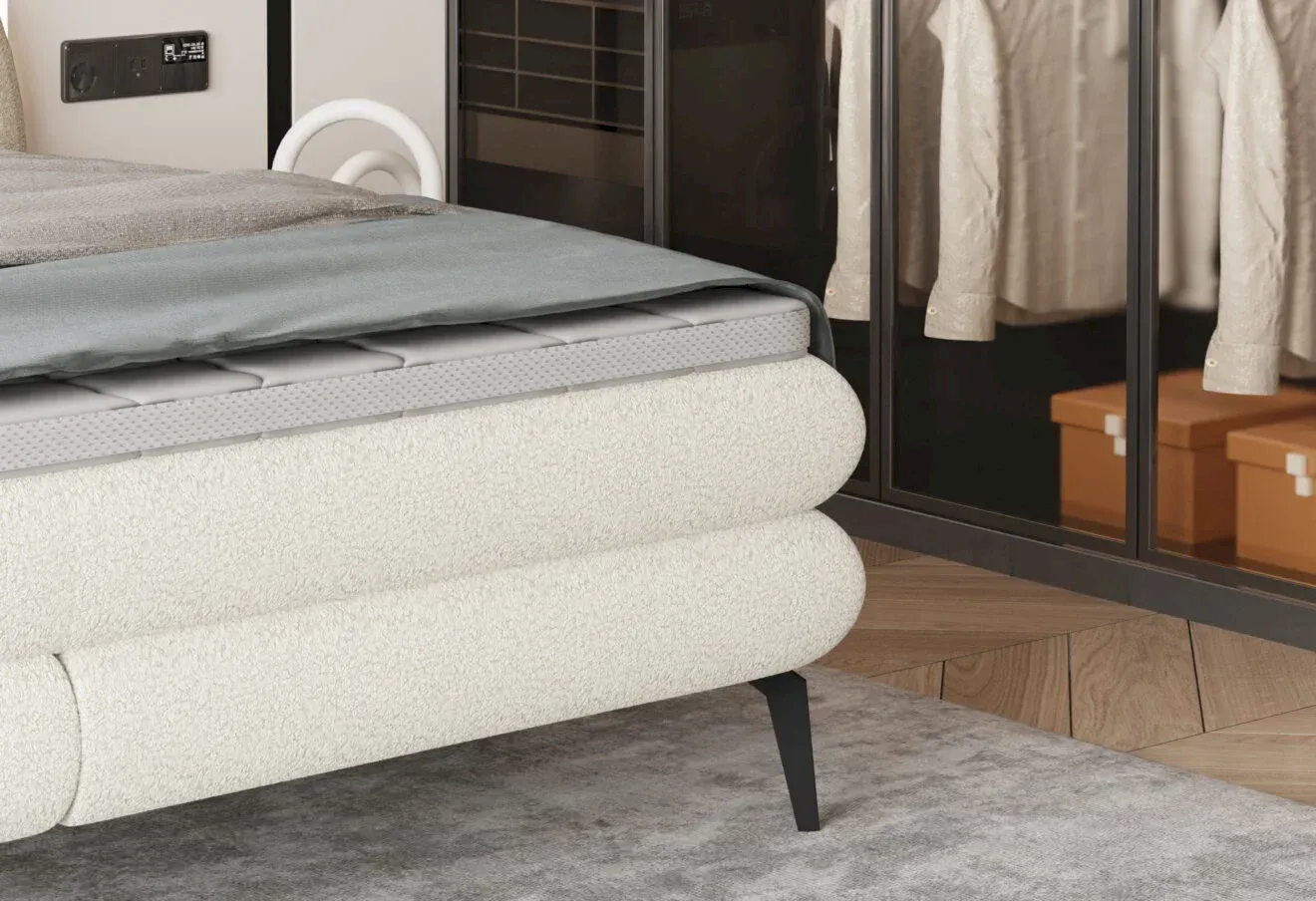 Ovo continental bed 160x200 Gr1 - Image 4