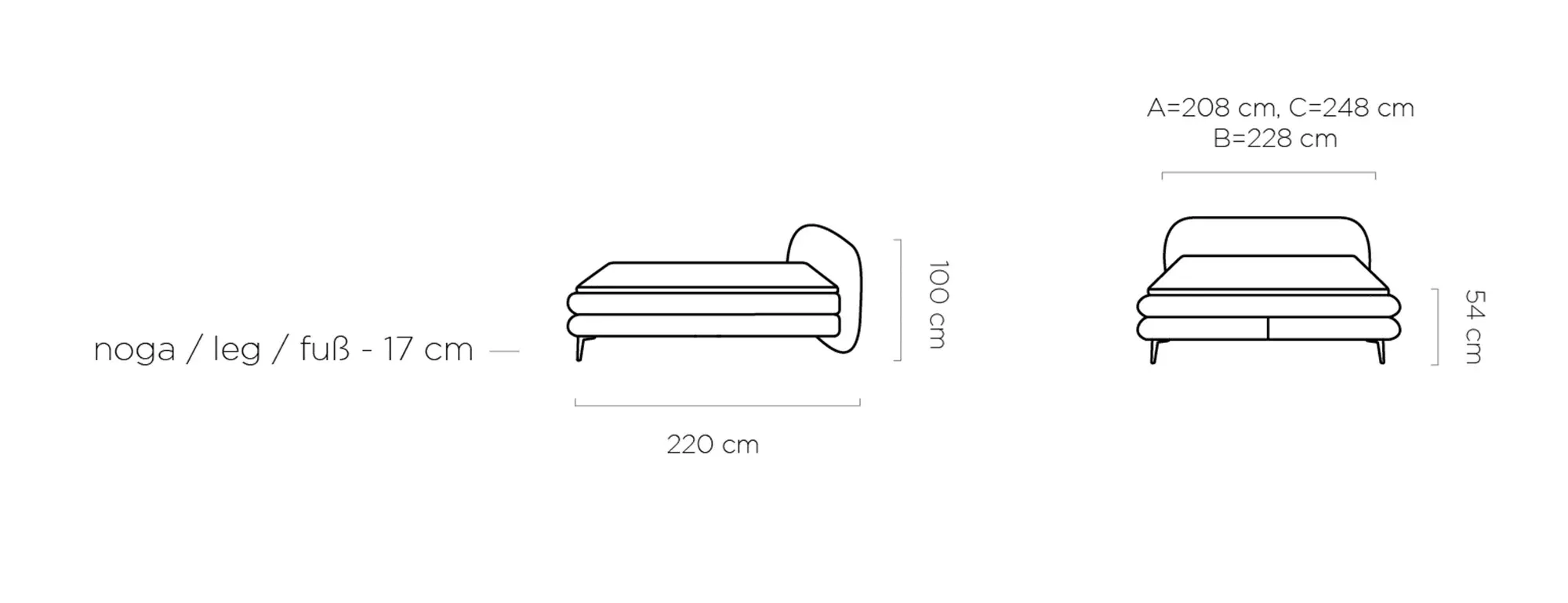Ovo continental bed 160x200 Gr1 - Image 7