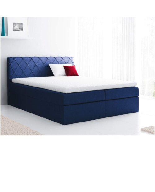 Paros continental bed 120×200, upholstered, mattress, mattress cover, container