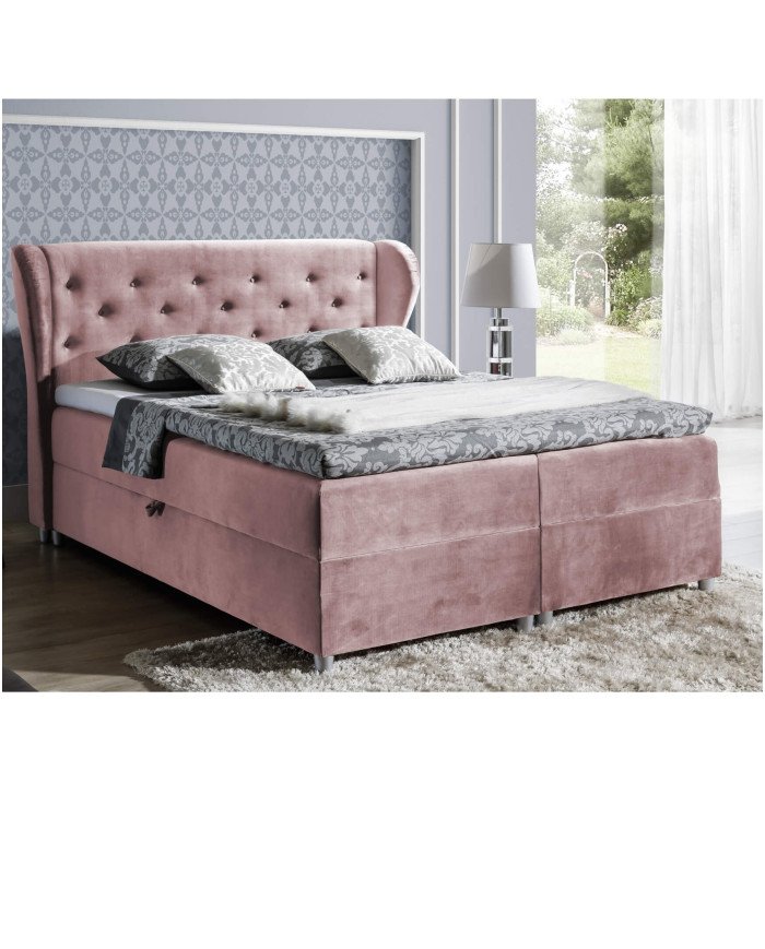 Pasito continental bed 120x200, upholstered, mattress, mattress cover, container - Image 2