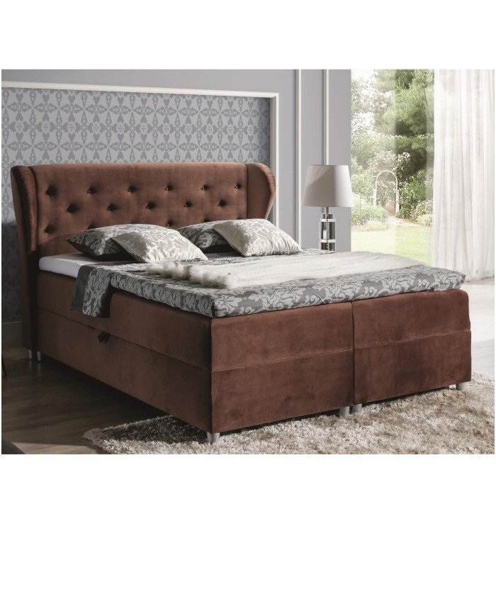 Pasito continental bed 120x200, upholstered, mattress, mattress cover, container - Image 3